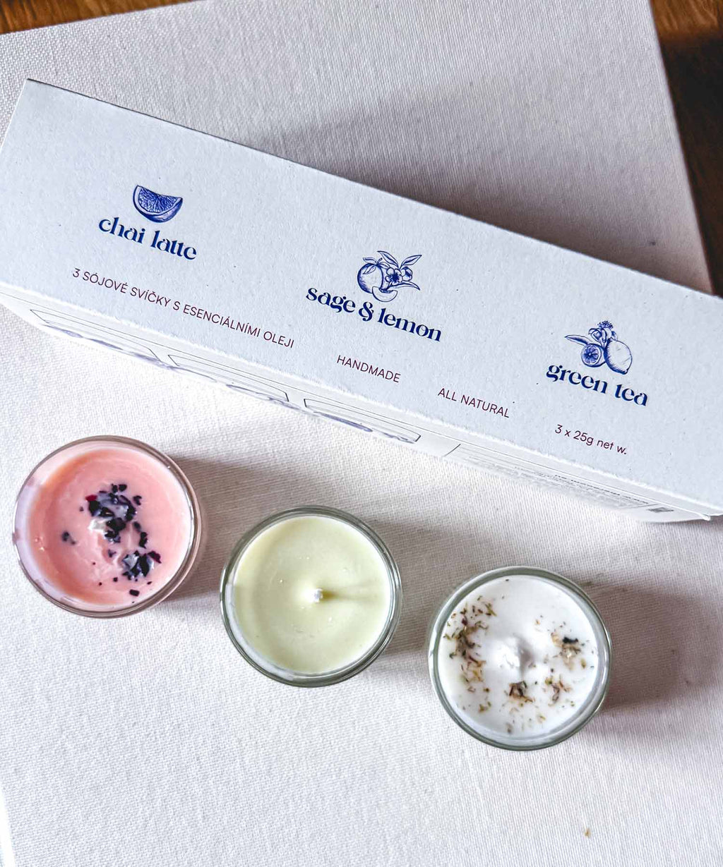 Set čajových svíček - Three little lights