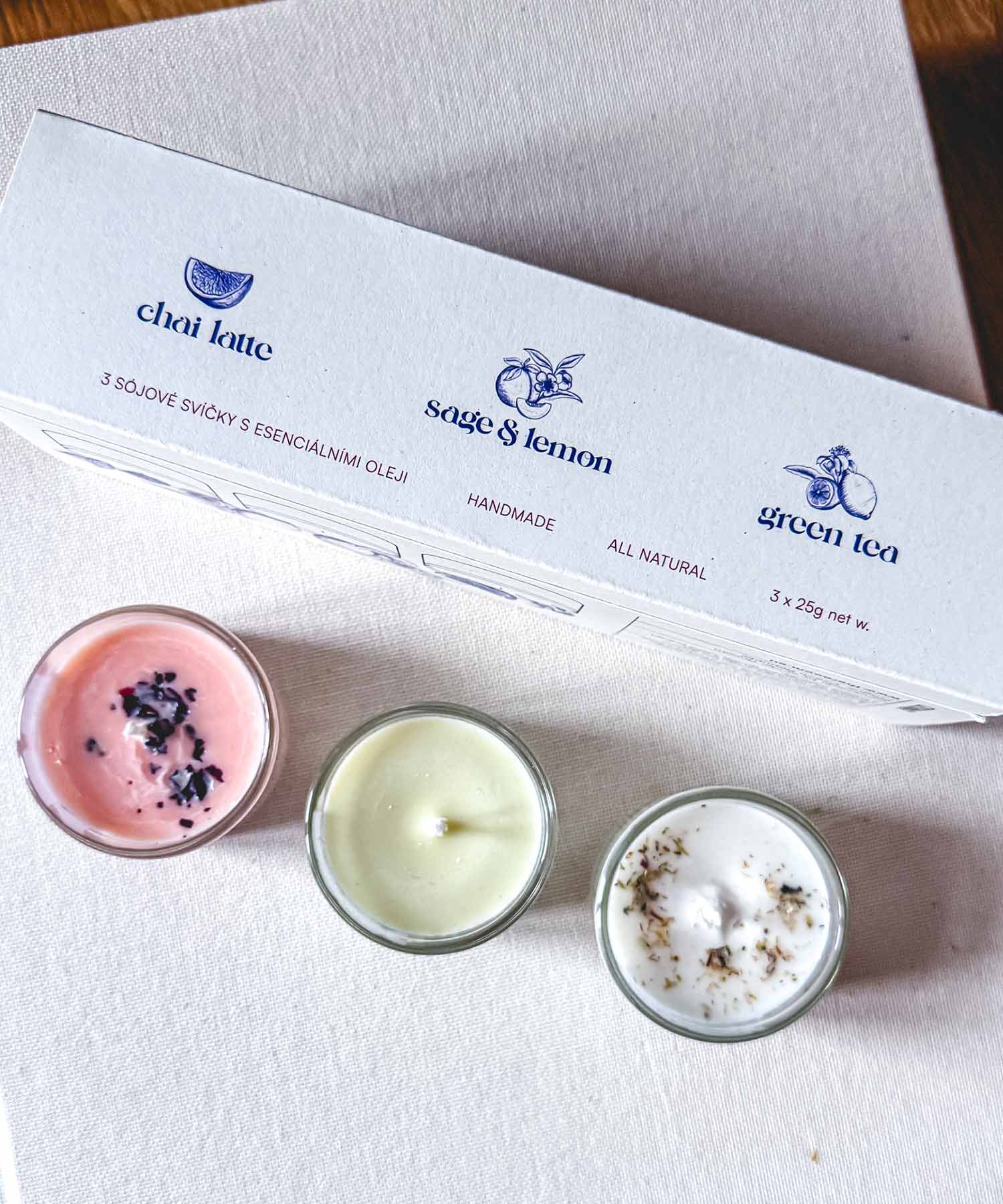 Set čajových svíček - Three little lights