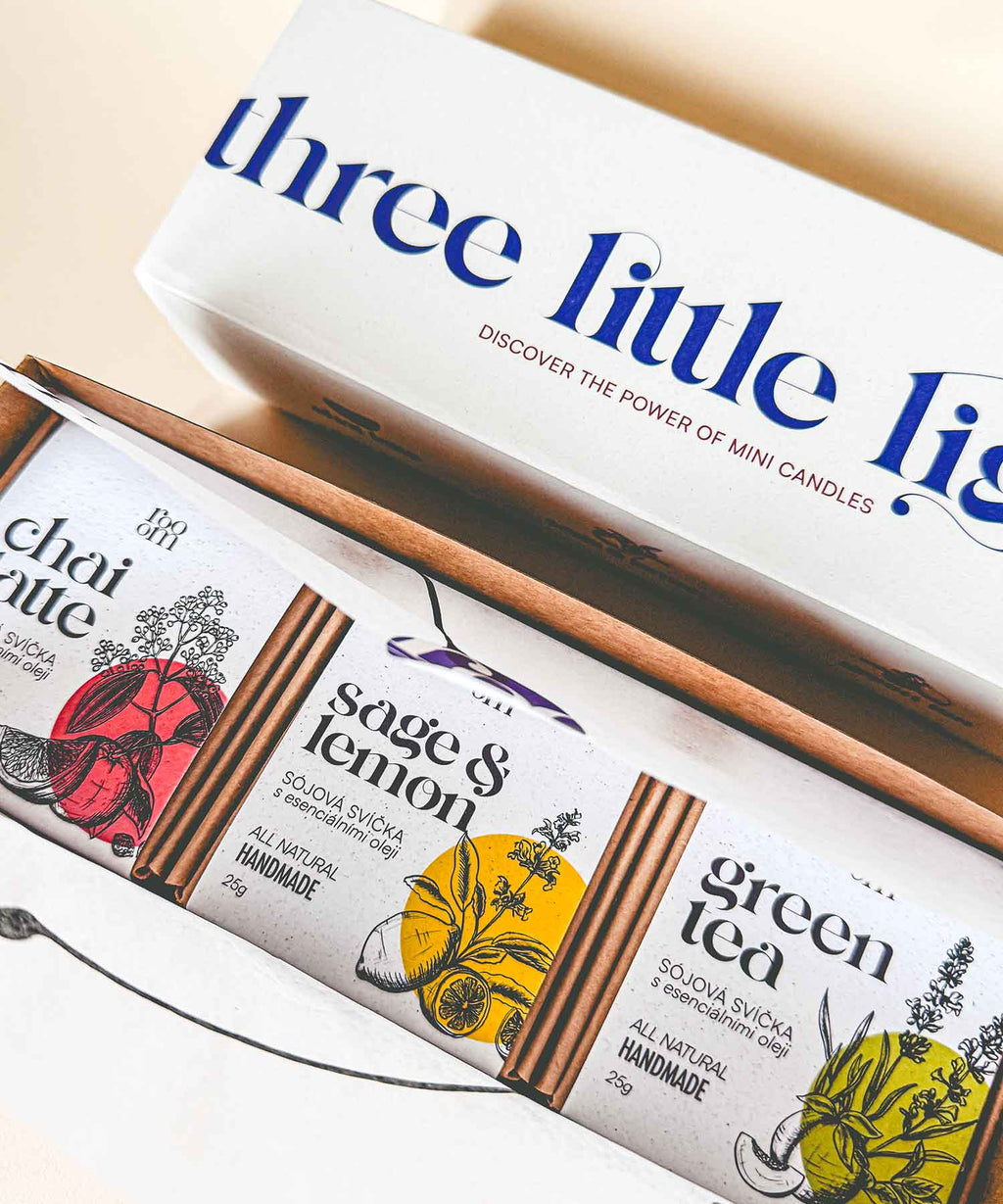 Set čajových svíček - Three little lights