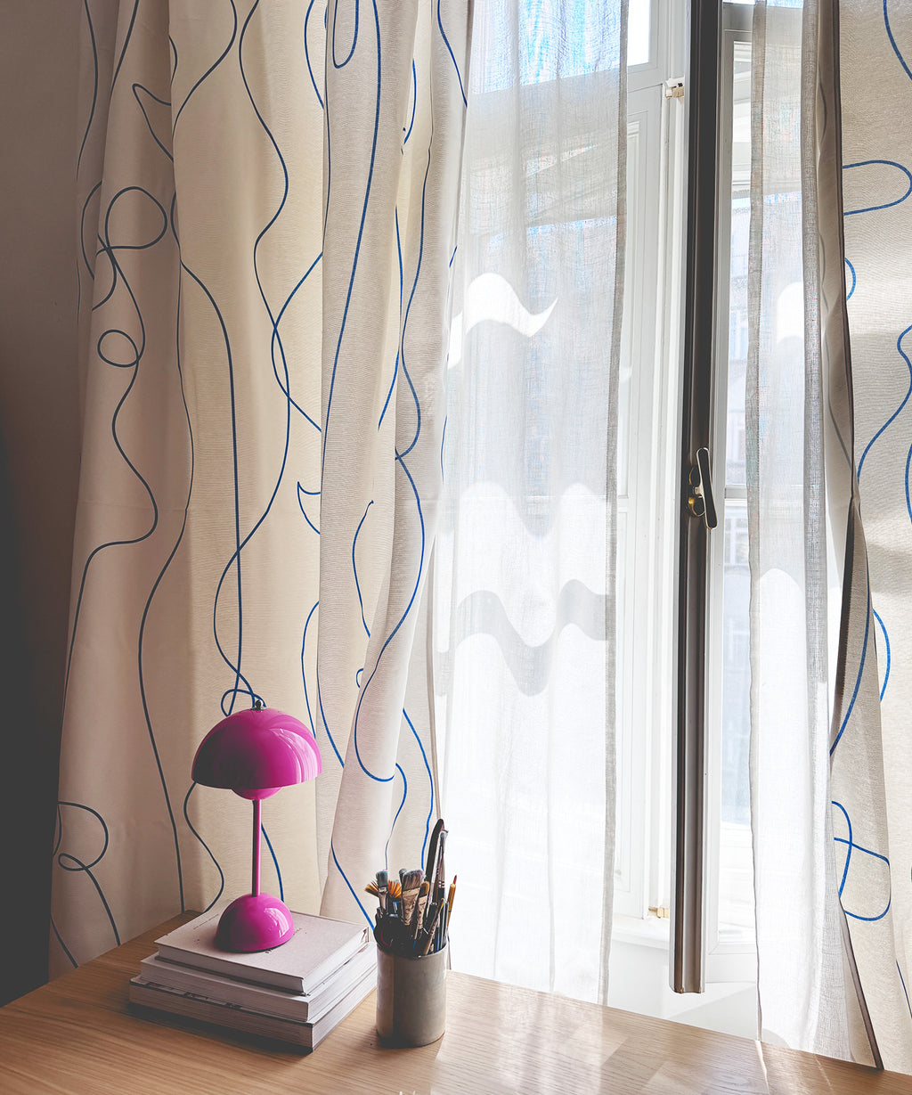 Závěsy z recyklovaných PET vláken Elinea