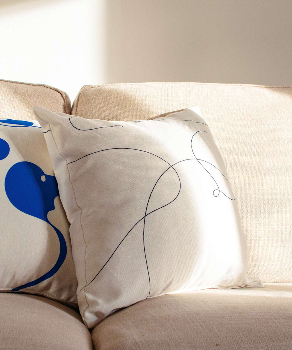 Polštář z recyklovaných PET vláken Black agua