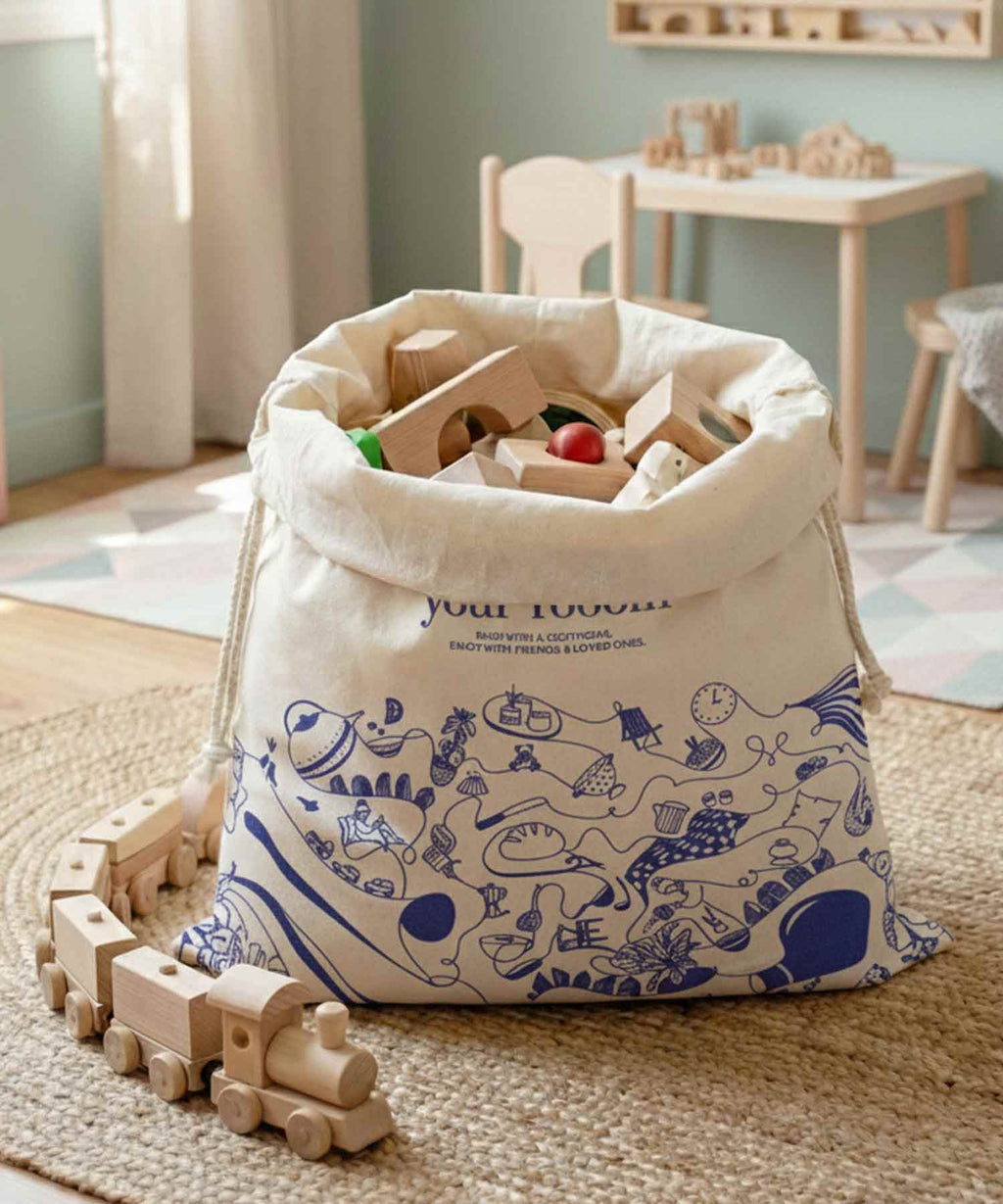 Bavlněná taška se zatahovacími šňůrkami