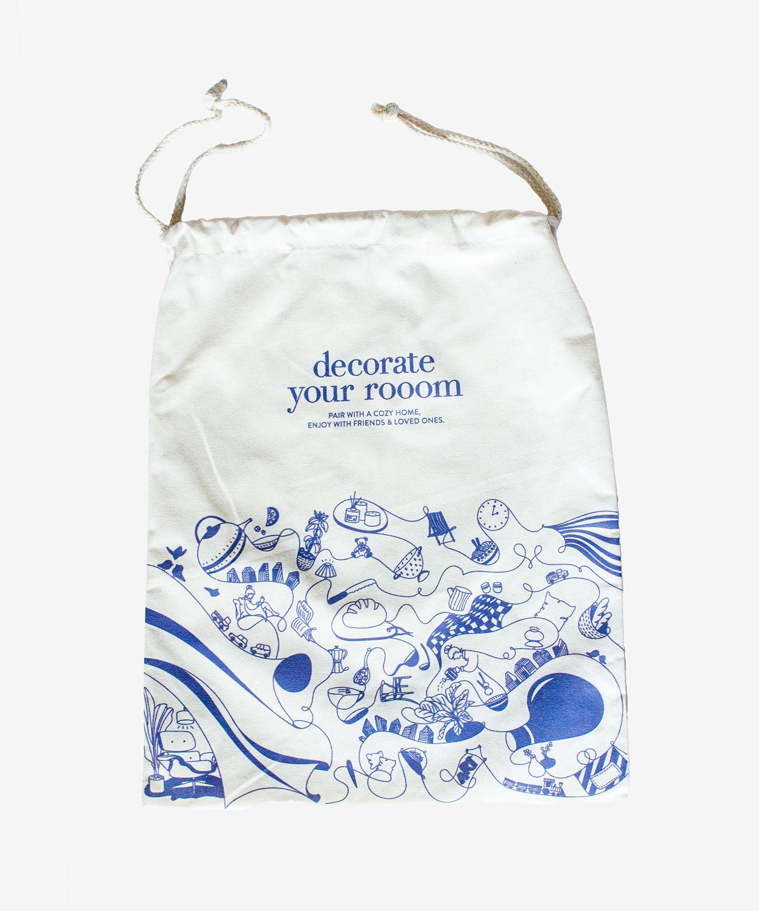 Bavlněná taška se zatahovacími šňůrkami