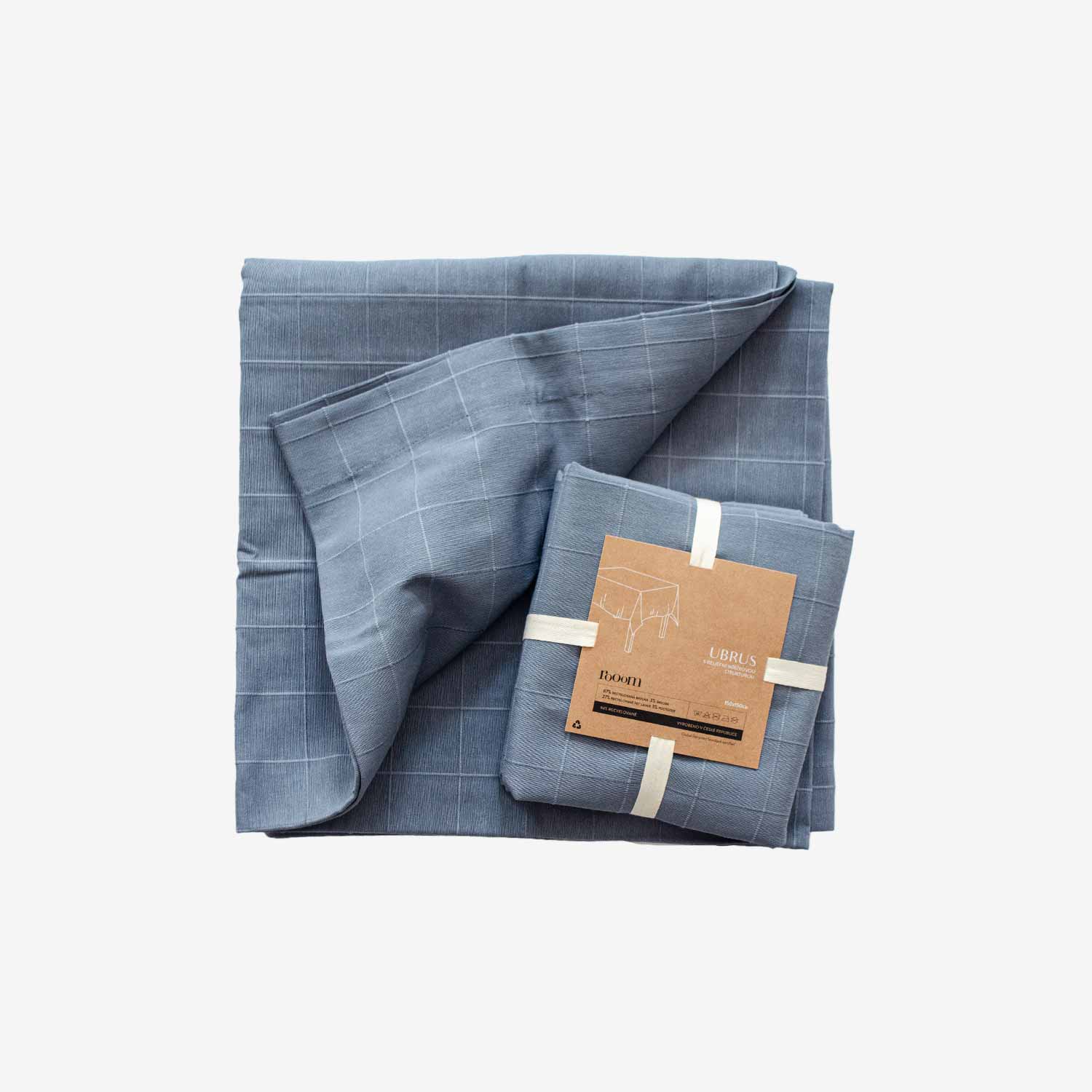 Nordic - Recyklovaný ubrus s reliéfním čtvercovým vzorem