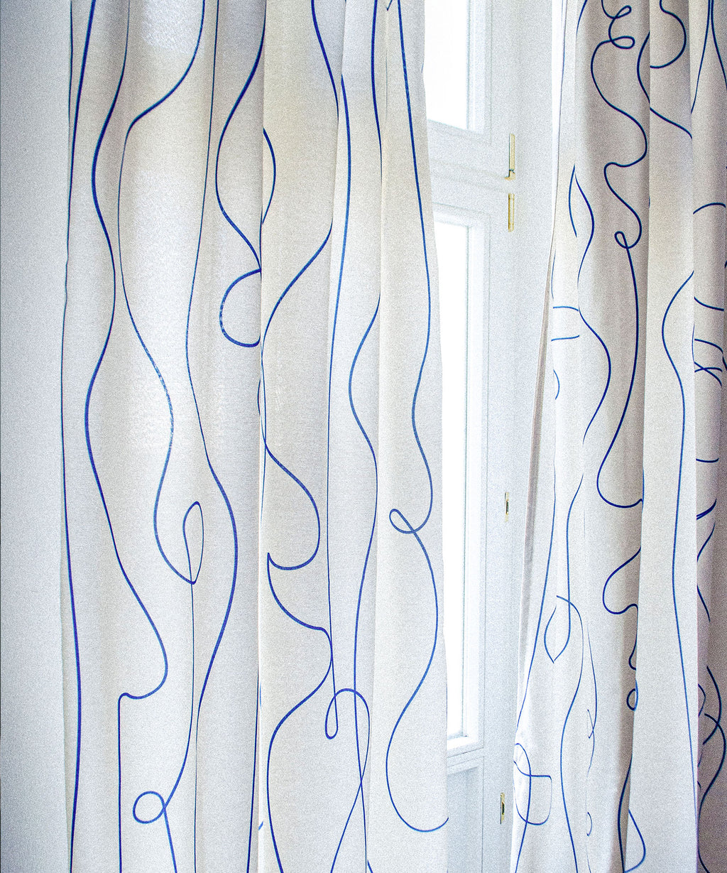 Závěsy z recyklovaných PET vláken Elinea