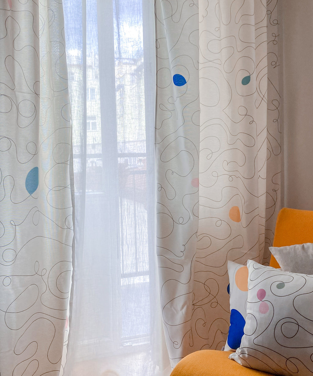 Závěsy z recyklovaných PET vláken Espejo