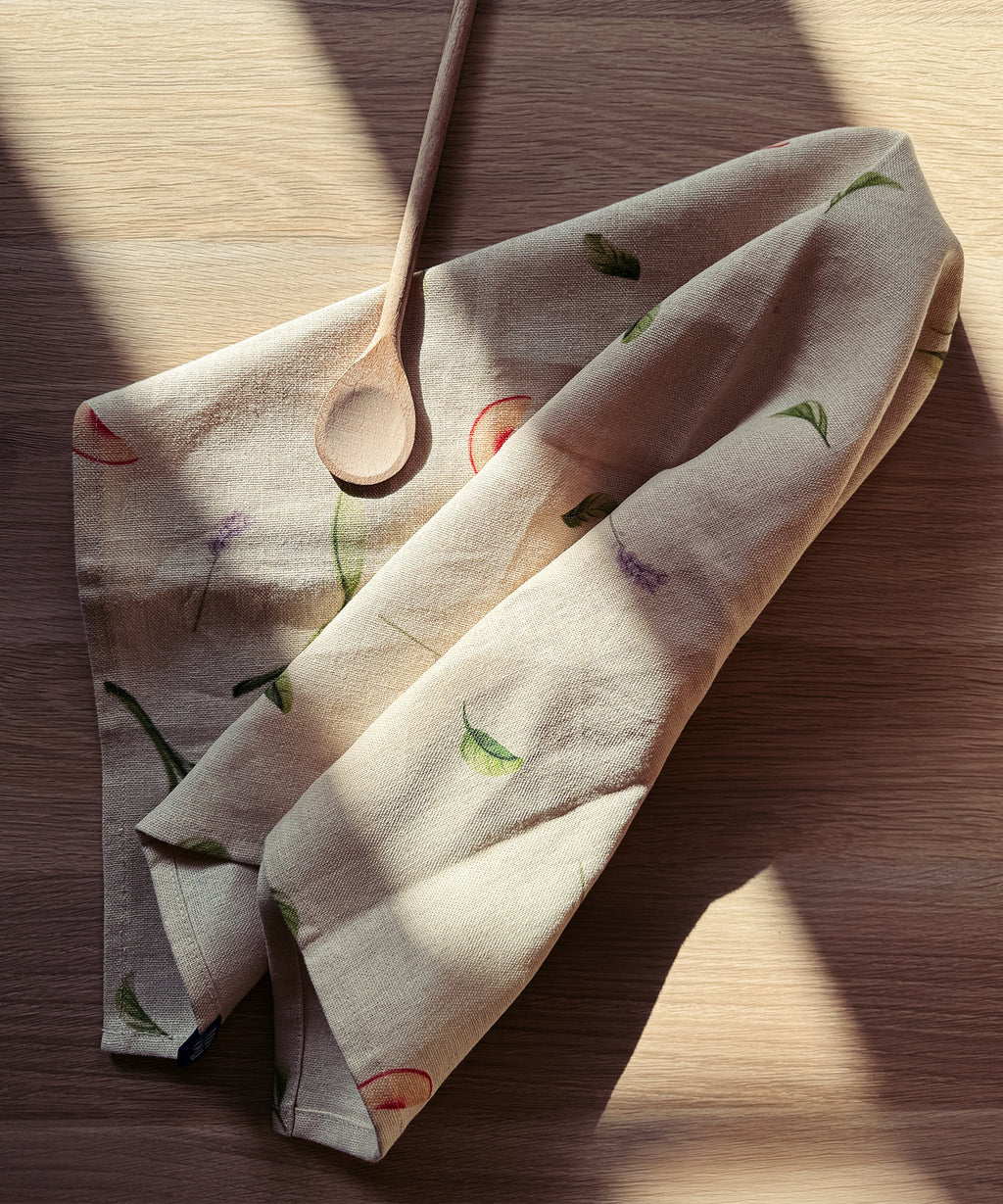 Lněná utěrka Green Tea