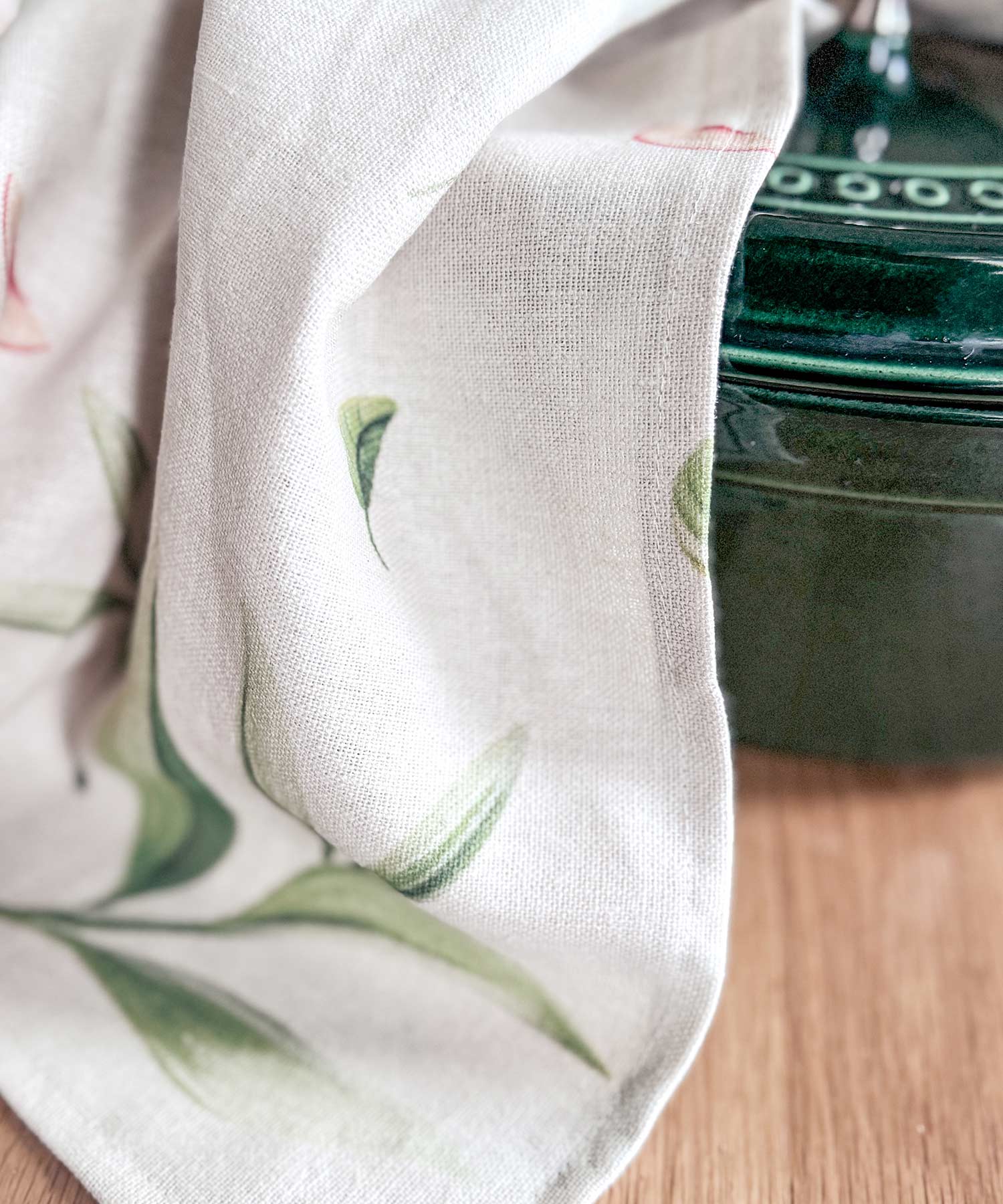 Lněná utěrka Green Tea