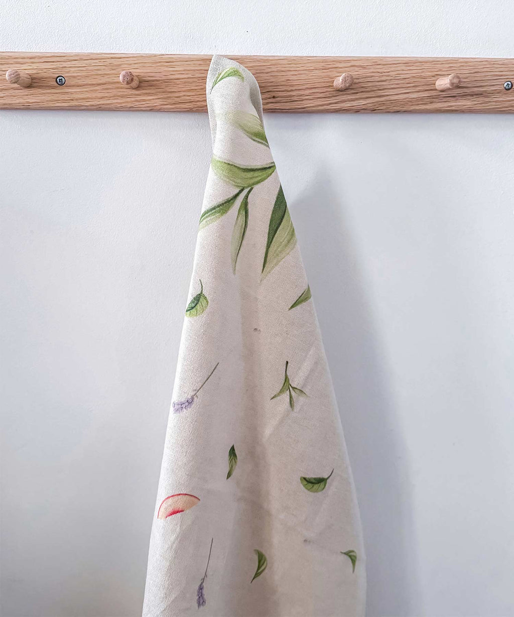 Lněná utěrka Green Tea