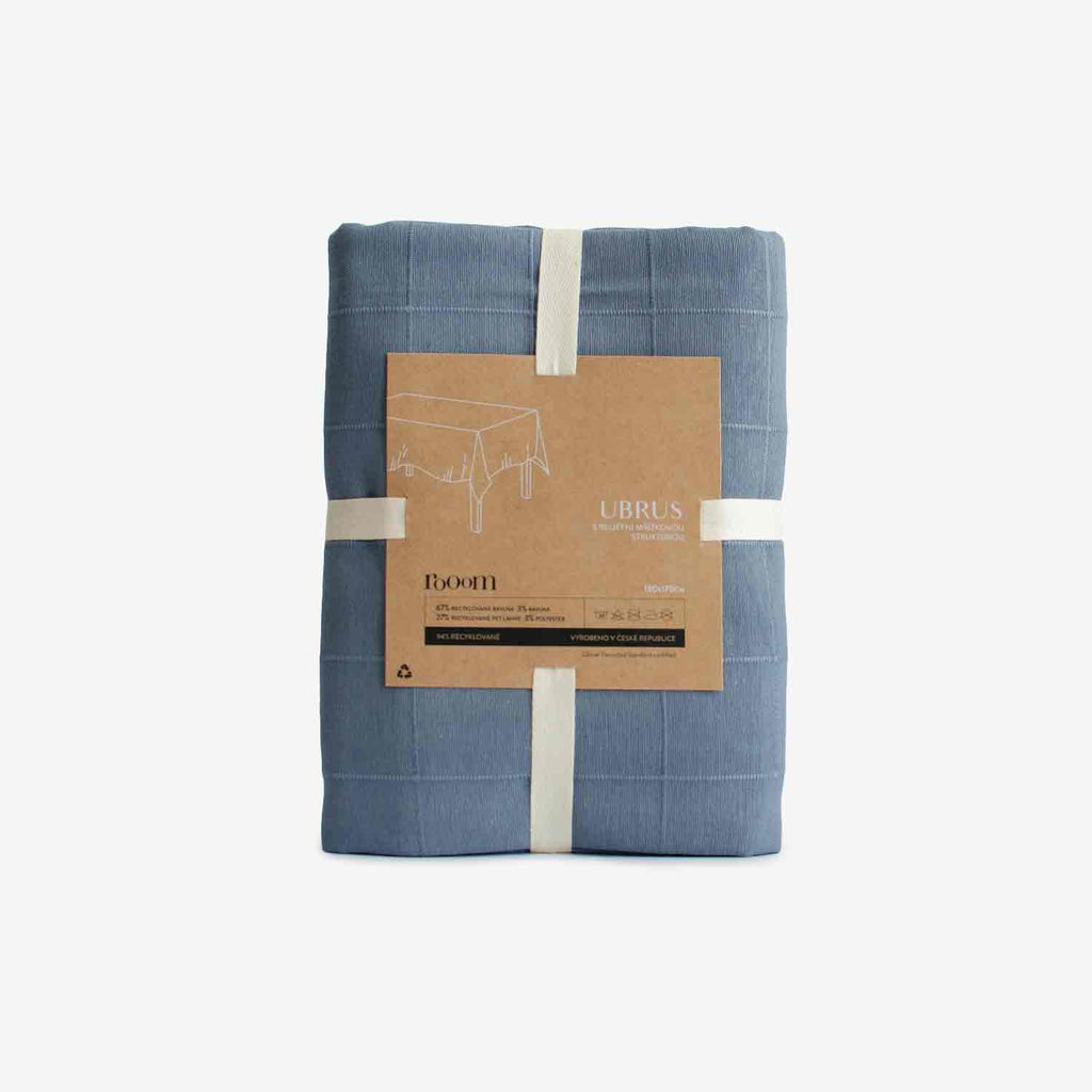 Nordic - Recyklovaný ubrus s reliéfním čtvercovým vzorem