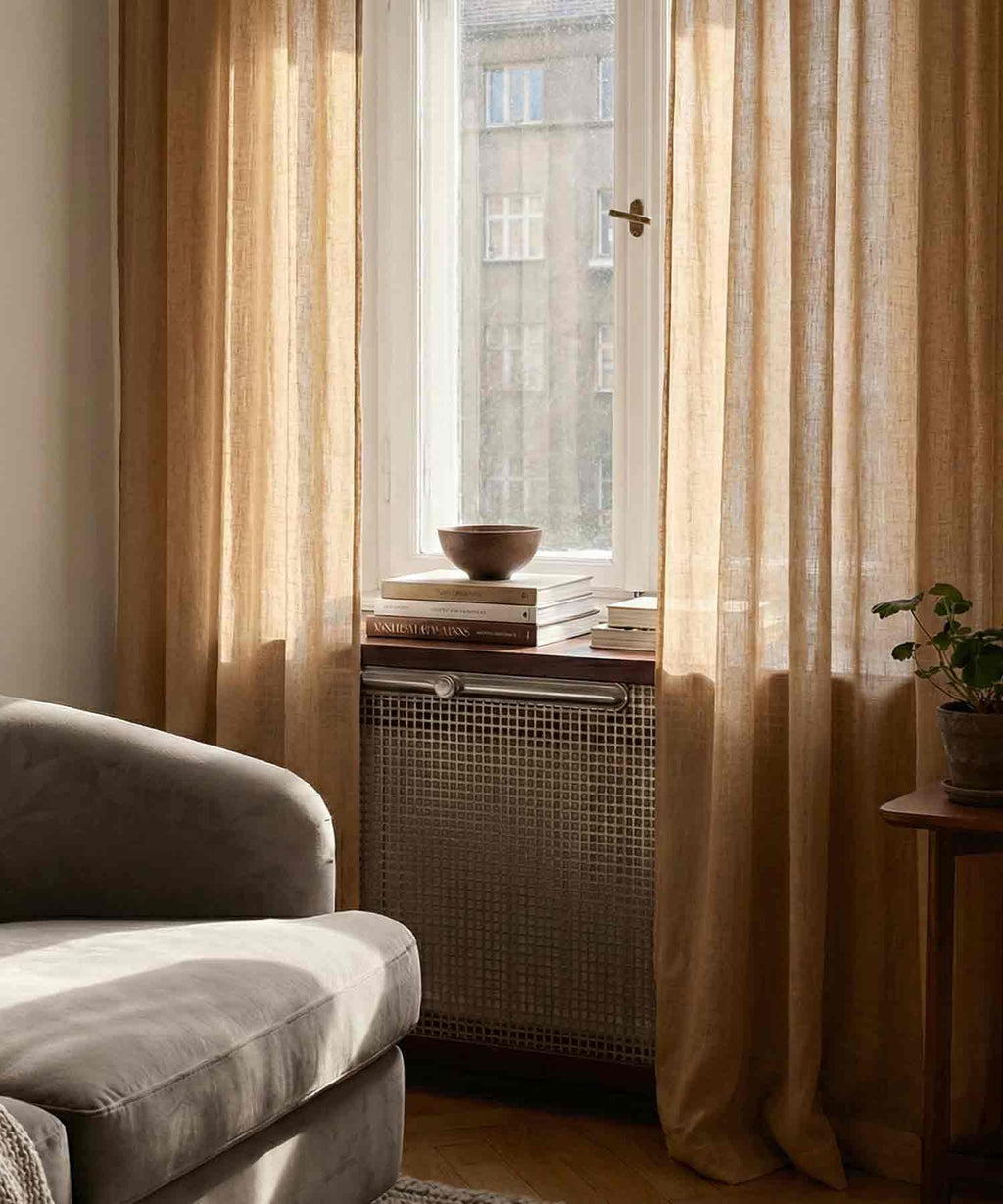 Recyklované záclony Sand