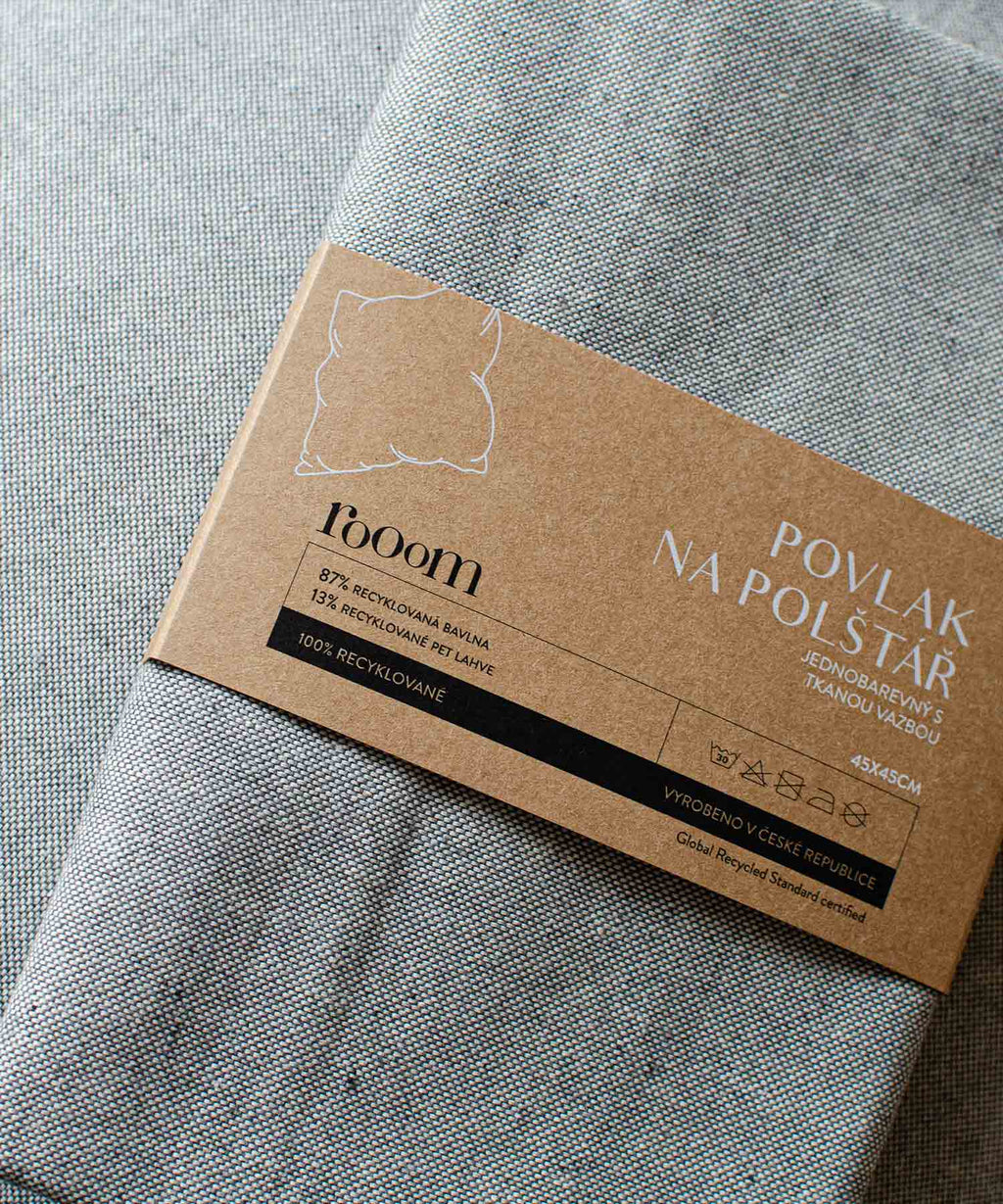 Bavlněný recyklovaný polštář Stone