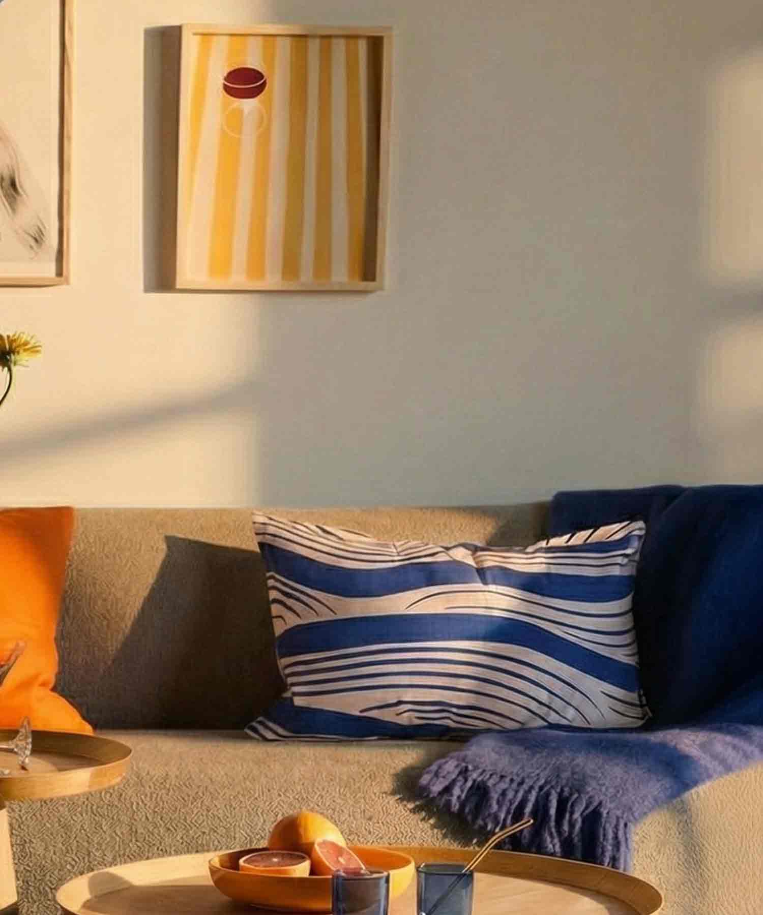 Bavlněný recyklovaný polštář Wave