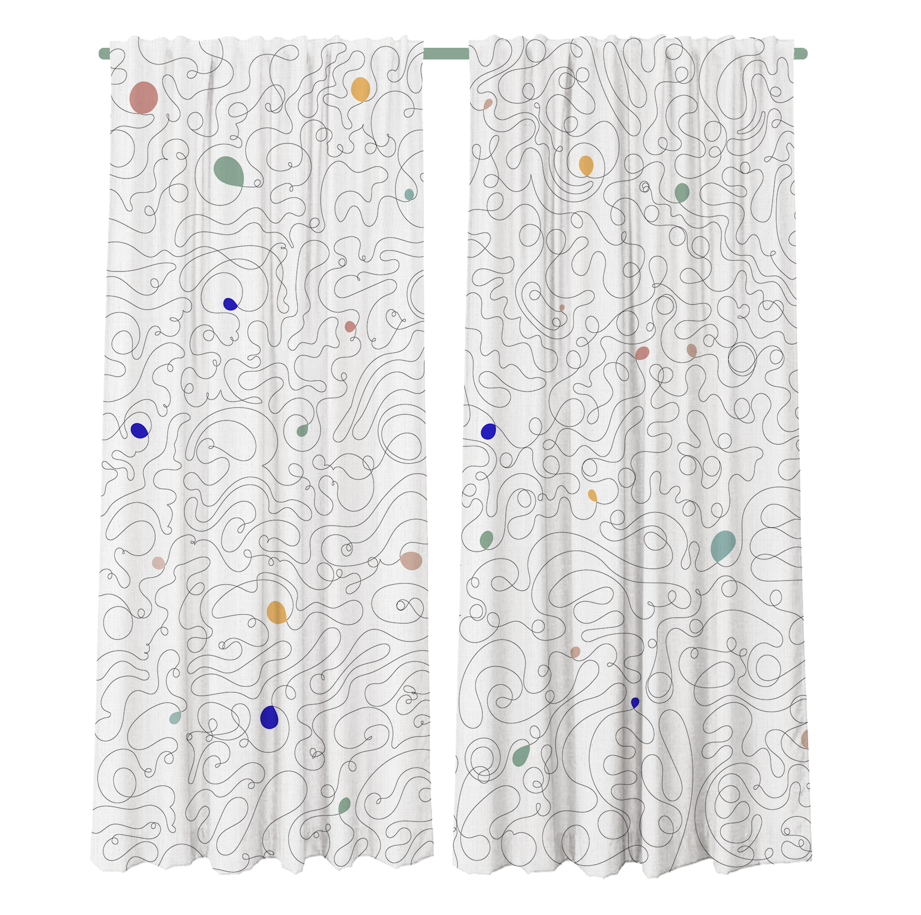 Závěsy z recyklovaných PET vláken Espejo